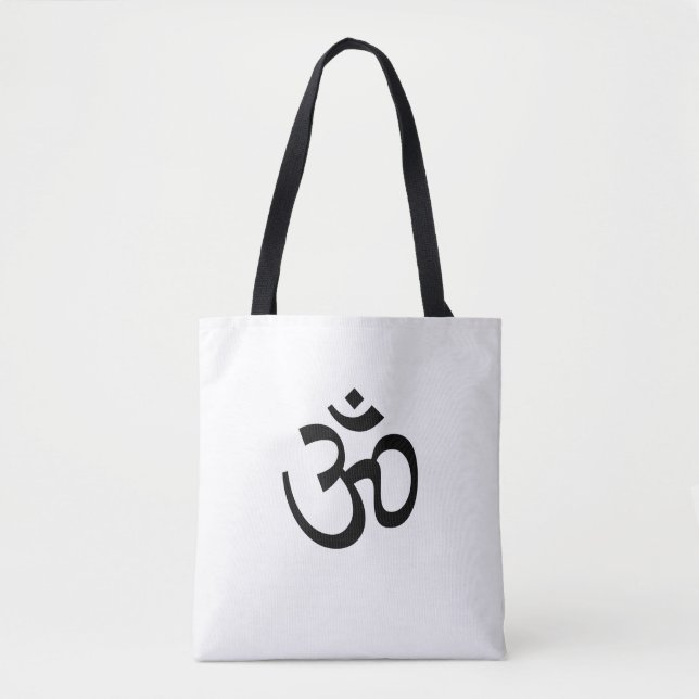 Yoga, Om Om Icon, Hinduismus-Symbol, Schwarz-weiß (Vorderseite)
