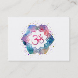 *~* Yoga Om Om Lotus Blume Artistic Visitenkarte