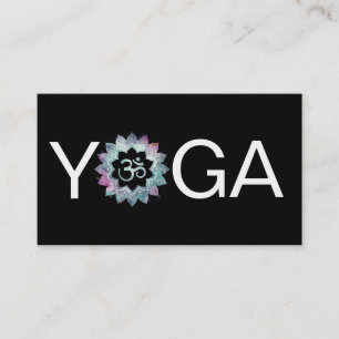 *~* Yoga OM Om Lotus Mandala Lehrer Lehrerin Lehre Visitenkarte