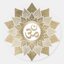 Yoga Om Symbol Gold Lotus Blume Namaste