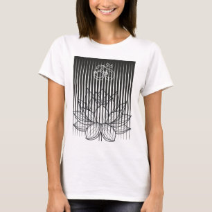 Yoga, Om-Symbol und Lotusblume  T-Shirt