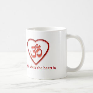 Yoga-OM-Tasse "OM ist, wo das Herz" Spaß ist Tasse