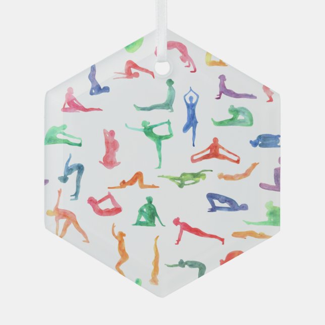 Yoga Ornament Aus Glas (Vorderseite)
