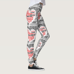 Yoga Pants Liebe Salsa Tanzen Rotes Herz Leggings