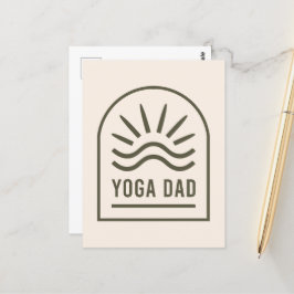 Yoga Papa zen spirituelle Yogmen boho Postkarte