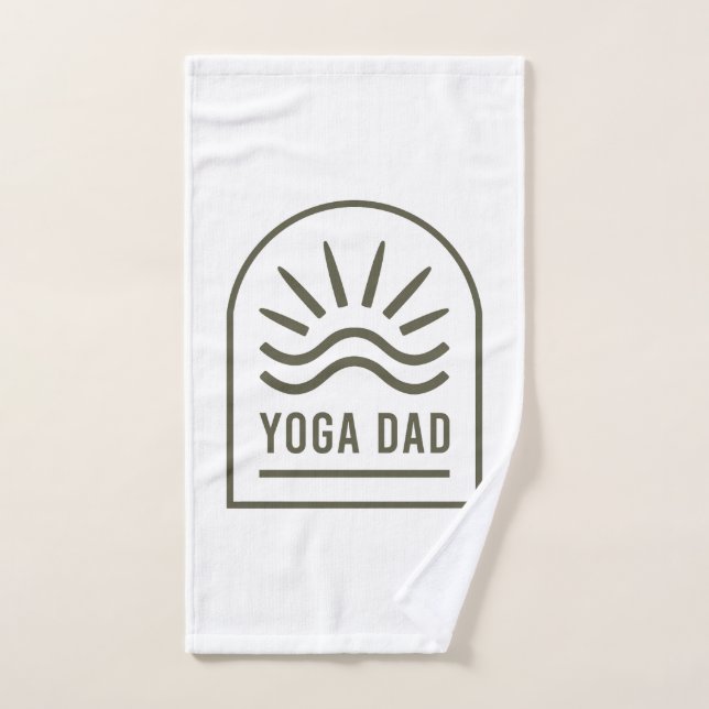 Yoga Papa zen Wellness Yogi grüner Boho Handtuch (Handtuch)