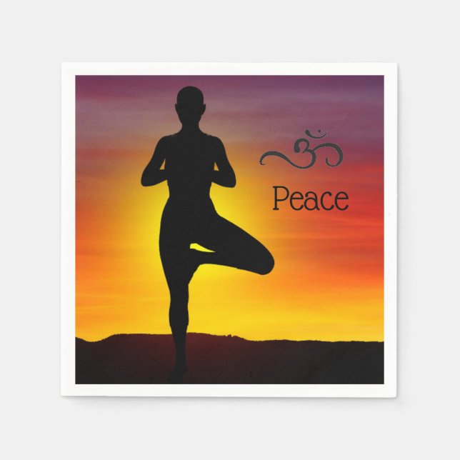 Yoga Paper Napkin Serviette (Vorderseite)