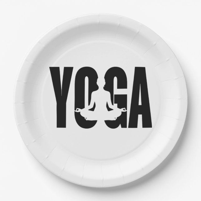 Yoga. Pappteller (Vorderseite)