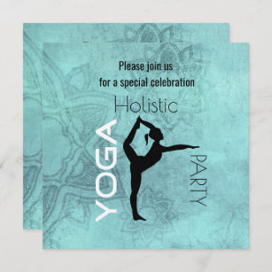 Yoga-Party mit Yoga-Pose auf Lotus Background Einladung