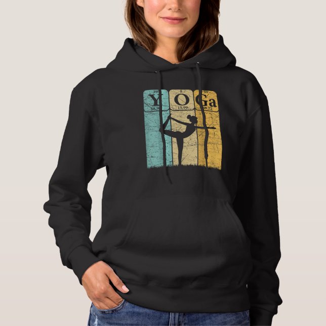 Yoga Periodic Table Elements Zen Meditation Nerd Y Hoodie (Vorderseite)
