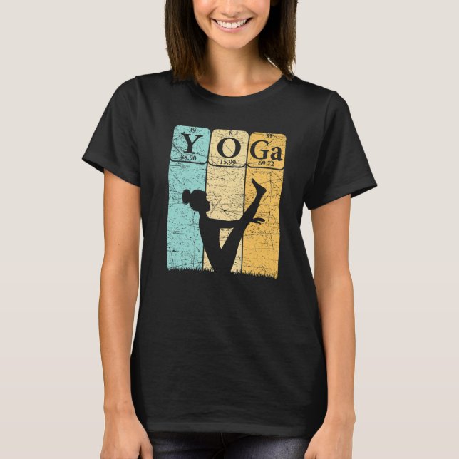 Yoga Periodic Table Elements Zen Meditation Nerd Y T-Shirt (Vorderseite)