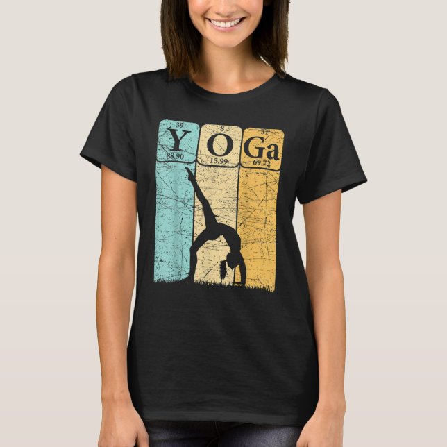 Yoga Periodic Table Elements Zen Meditation Nerd Y T-Shirt (Vorderseite)