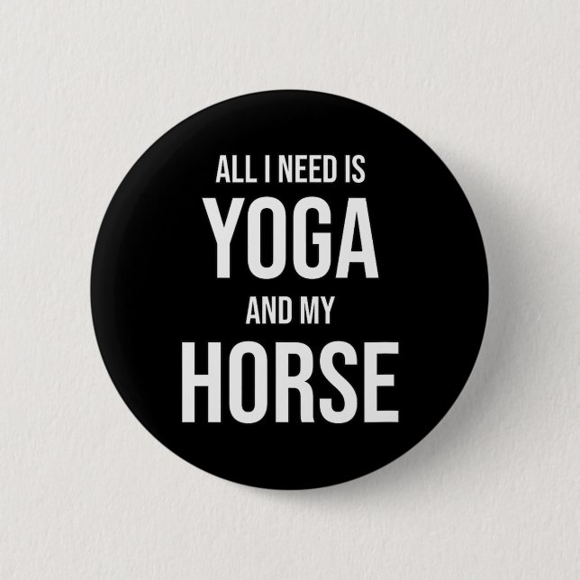 Yoga-Pferd für Yogini Button (Vorderseite)