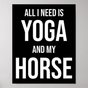 Yoga-Pferd für Yogini Poster