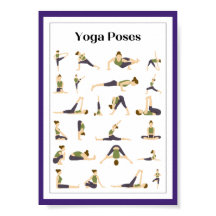 Yoga Pick a Pose Brain Break Poster (Blau)