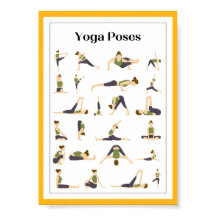 Yoga Pick a Pose Brain Break Poster (Gelb)