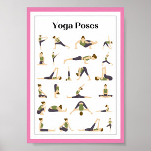 Yoga Pick a Pose Brain Break Poster (Pink)