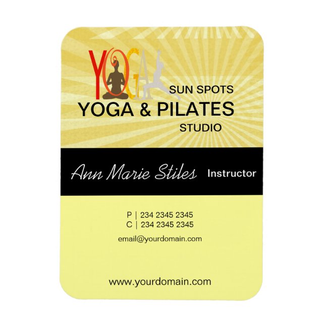 Yoga Pilates Business Magnet (Vertikal)
