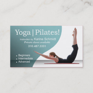 "Yoga   Pilates!" Pilates Anweisung, Yoga-Klasse Visitenkarte