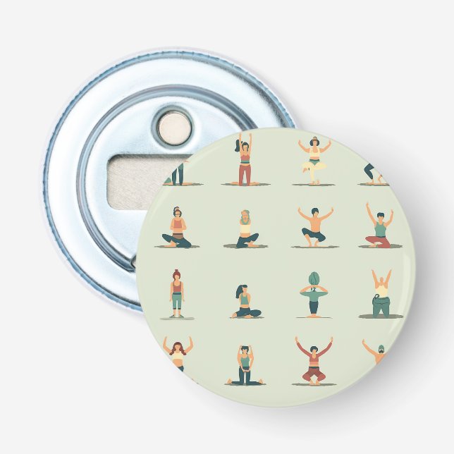 Yoga, Pilates, thematisch  Flaschenöffner (Vorderseite)