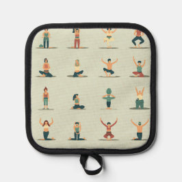 Yoga, Pilates, thematisch Topflappen