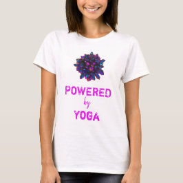 *~* YOGA Pink Lila Kristallkugel Frauen Weiß T-Shirt