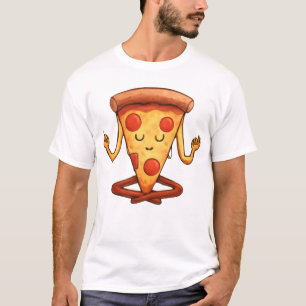 Yoga-Pizza-Slice-Cartoon-Design T-Shirt