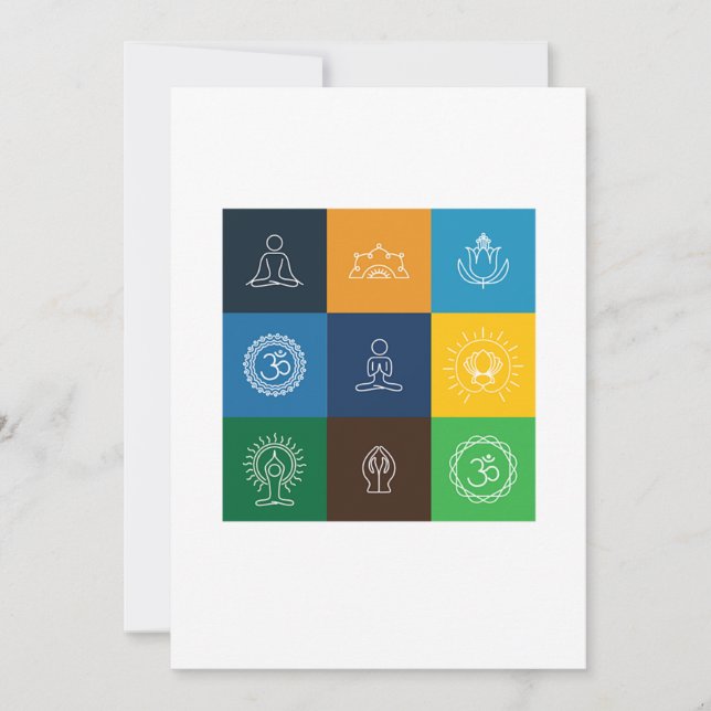 Yoga Pop Art Zen Meditation Asana Buddhismus Yogi  Einladung (Vorderseite)