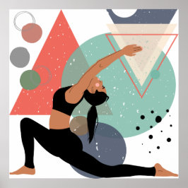 Yoga Pose Abstrakte Kunst Poster