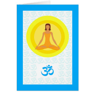 Yoga-Pose braucht Zeit, um das Om-Symbol zu durcha