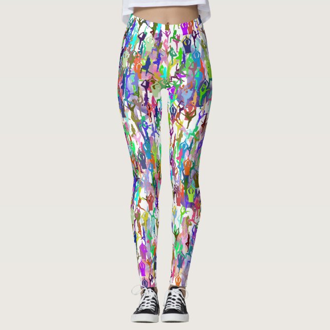 Yoga-Pose-Entwurfs-Leggings Leggings (Vorderseite)