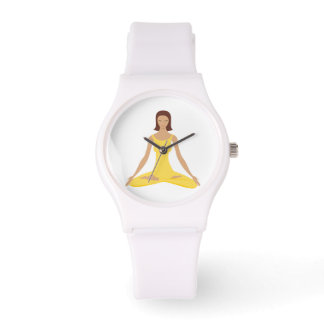 Yoga Pose Frauen beobachten Armbanduhr