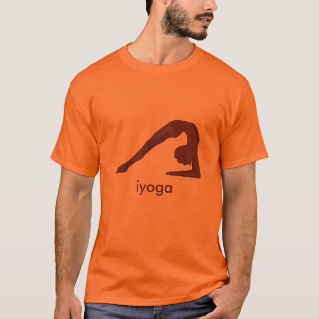Yoga-Pose für Oranget-Shirt T-Shirt (Vorderseite)