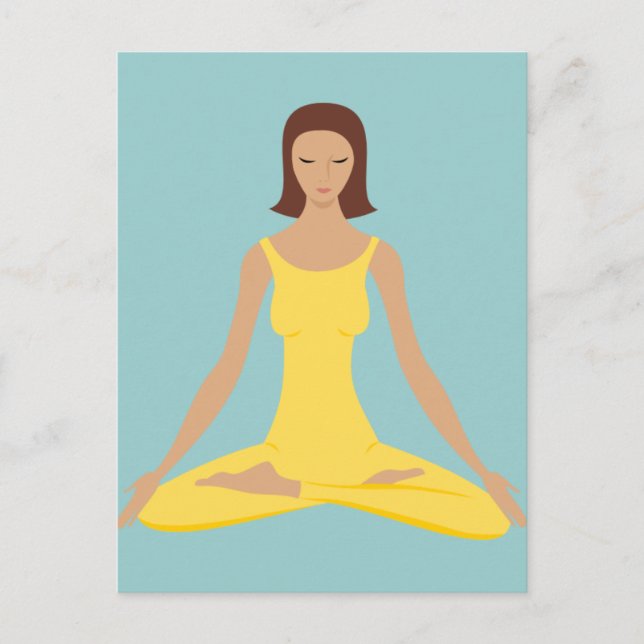 Yoga Pose Girl Postkarte (Vorderseite)