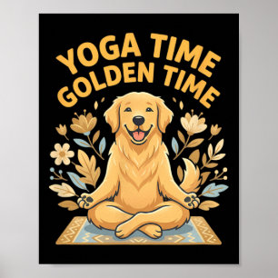 Yoga-Pose Golden Retriever Yoga _1  Poster