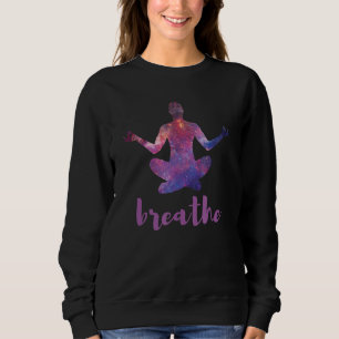 Yoga Pose Gute Sehkraft Spirituelle Medizin Galaxi Sweatshirt