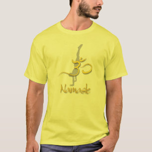 Yoga-Pose-Handstand, om namaste gelbe Hemden T-Shirt
