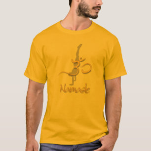 Yoga-Pose-Handstand, om namaste gold t Shirts