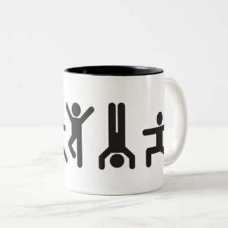 Yoga-Pose-Kaffee-Tasse Zweifarbige Tasse