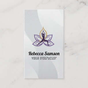 Yoga-Pose Lotus Blume Visitenkarte