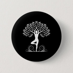 Yoga-Pose-Meditation Namaste Buddhismus Baum _1 Button