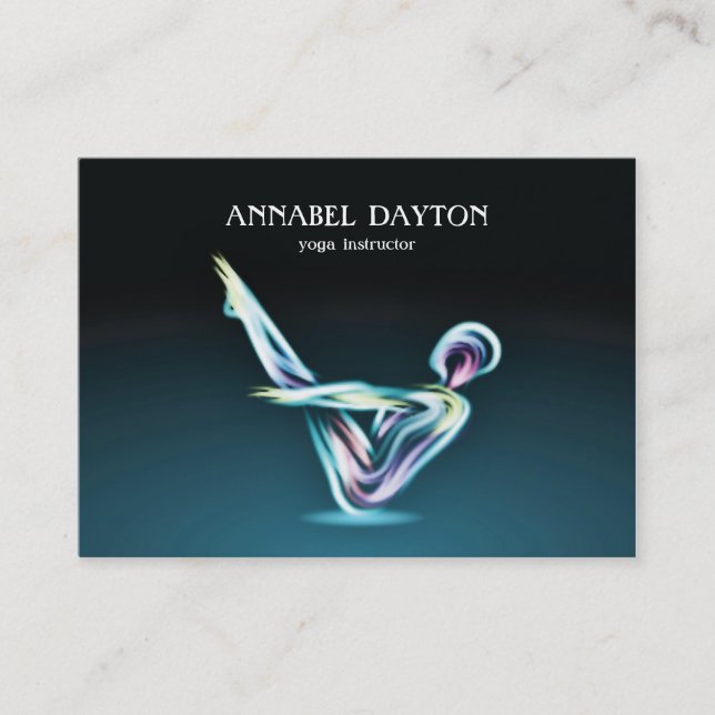 Yoga Pose Moderne Farben Visitenkarte (Vorderseite)