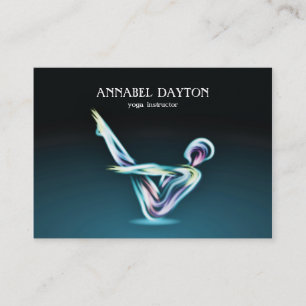 Yoga-Pose-modernes buntes Visitenkarte