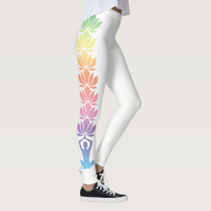 Yoga-Pose Namaste Lotus-Blume Leggings