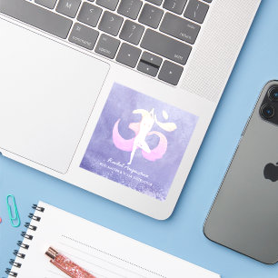 Yoga Pose Om Sign Very Peri Aufkleber