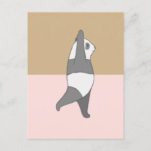 Yoga-Pose-Panda Postkarte