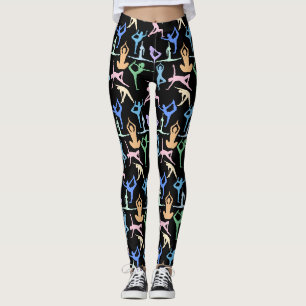 Yoga Pose Pastel Muster 01.bx4 Leggings
