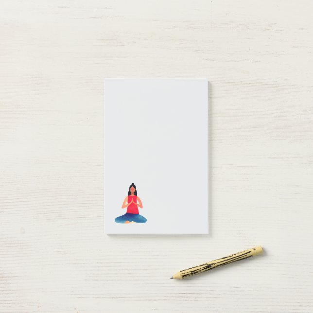 Yoga-Pose Post-it Klebezettel (Auf Schreibtisch)