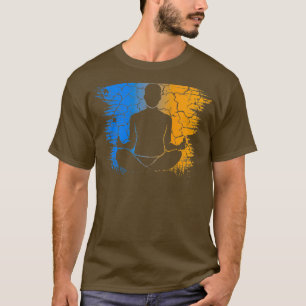 Yoga Pose Retro Vintag Sunset 7 T-Shirt