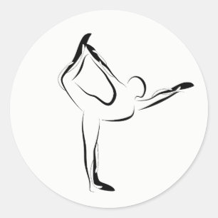 Yoga-Pose Runder Aufkleber